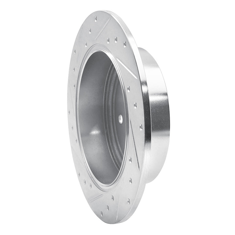 R1 04-05 Toyota RAV4 Rear Right Drilled & Slotted Silver Brake Rotor-Brake Rotors - Slot & Drilled-Grocery Getter Performance