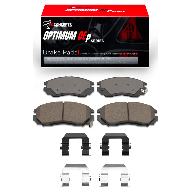 R1 04-08 Hyundai Tiburon Front Optimum OE Pads & Hardware Kit-Brake Pads - OE-Grocery Getter Performance