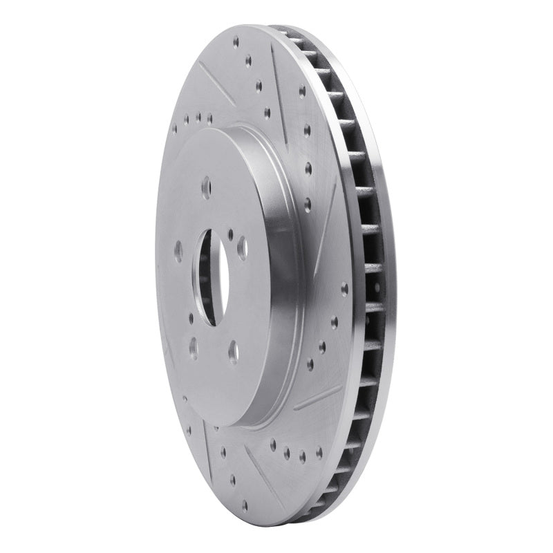 R1 04-09 Lexus RX330 Front Right Drilled & Slotted Silver Brake Rotor-Brake Rotors - Slot & Drilled-Grocery Getter Performance