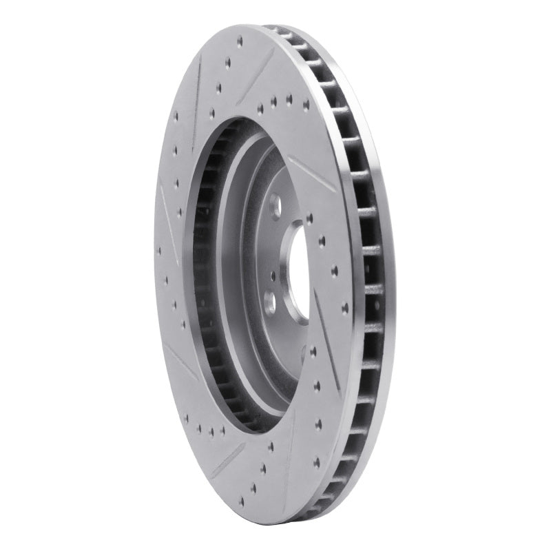 R1 04-09 Lexus RX330 Front Right Drilled & Slotted Silver Brake Rotor-Brake Rotors - Slot & Drilled-Grocery Getter Performance