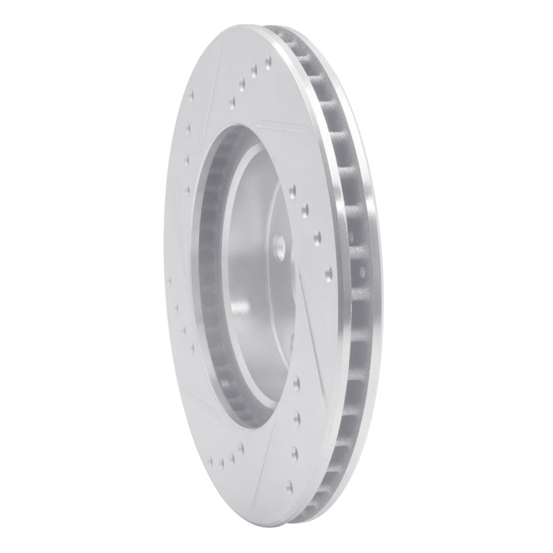 R1 04-09 Toyota Prius Front Right Drilled & Slotted Silver Brake Rotor-Brake Rotors - Slot & Drilled-Grocery Getter Performance