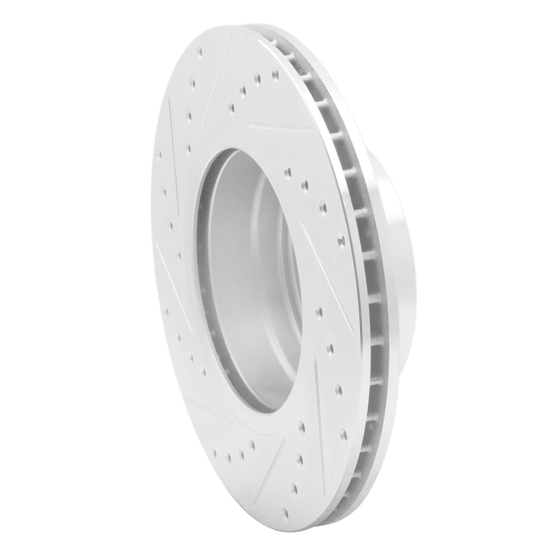R1 04-10 BMW 525I (USA/Canada) Front Right Drilled & Slotted Silver Brake Rotor-Brake Rotors - Slot & Drilled-Grocery Getter Performance