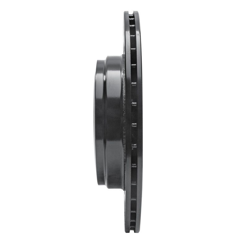 R1 04-10 BMW 530I Rear Right Drilled & Slotted Black Brake Rotor-Brake Rotors - Slot & Drilled-Grocery Getter Performance