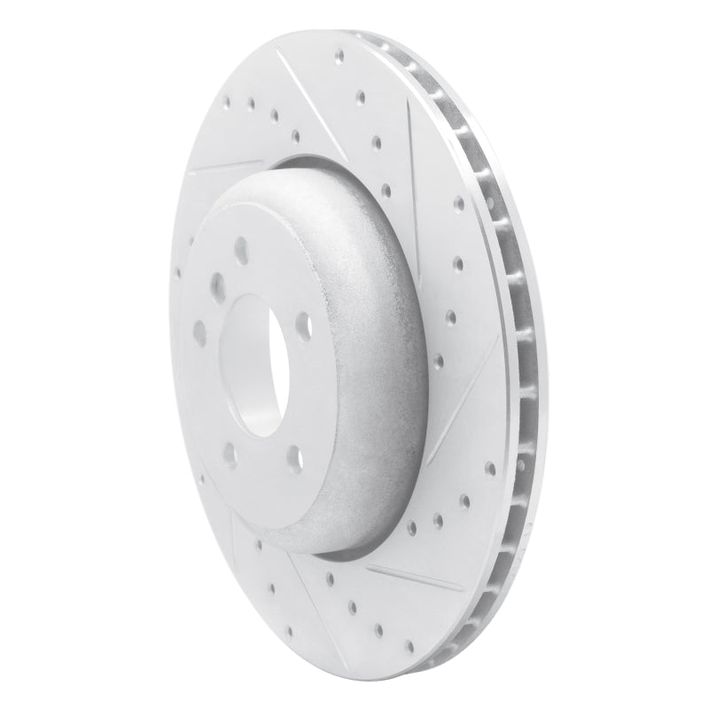 R1 04-10 BMW 650I Coupe Rear Right Drilled & Slotted Silver Brake Rotor-Brake Rotors - Slot & Drilled-Grocery Getter Performance