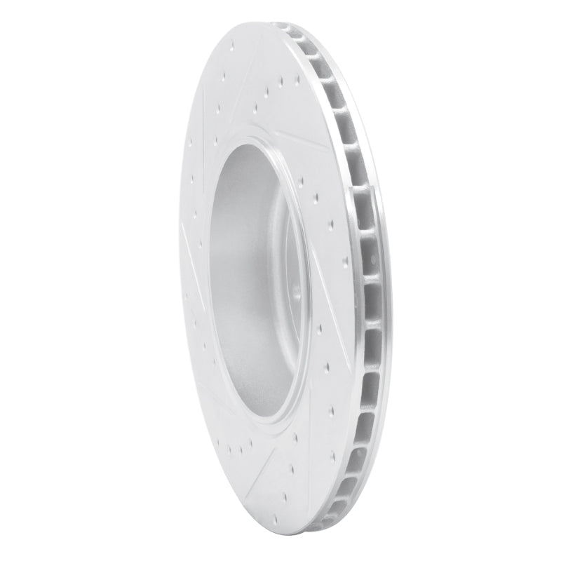 R1 04-10 BMW 650I Coupe Rear Right Drilled & Slotted Silver Brake Rotor-Brake Rotors - Slot & Drilled-Grocery Getter Performance
