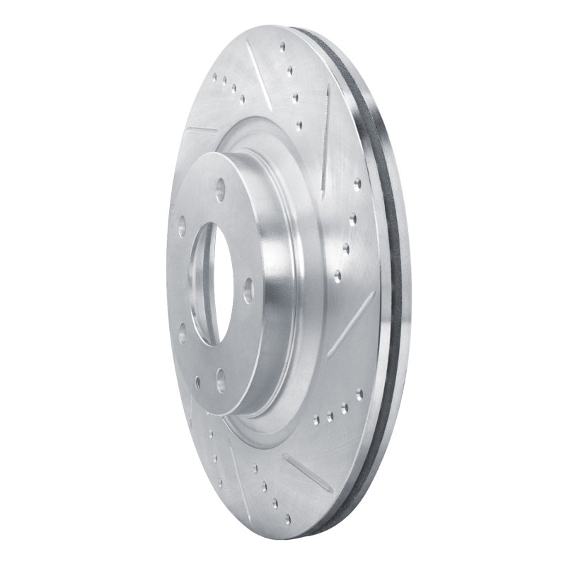 R1 04-11 Mazda RX-8 Rear Right Drilled & Slotted Silver Brake Rotor-Brake Rotors - Slot & Drilled-Grocery Getter Performance