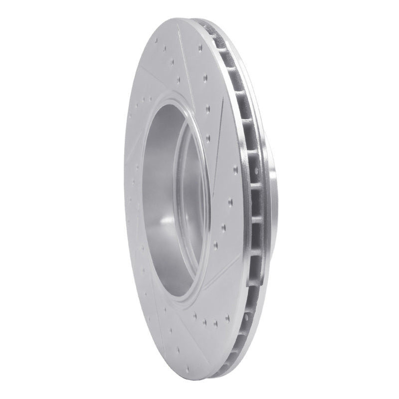 R1 05-08 BMW 760I Rear Left Drilled & Slotted Silver Brake Rotor-Brake Rotors - Slot & Drilled-Grocery Getter Performance