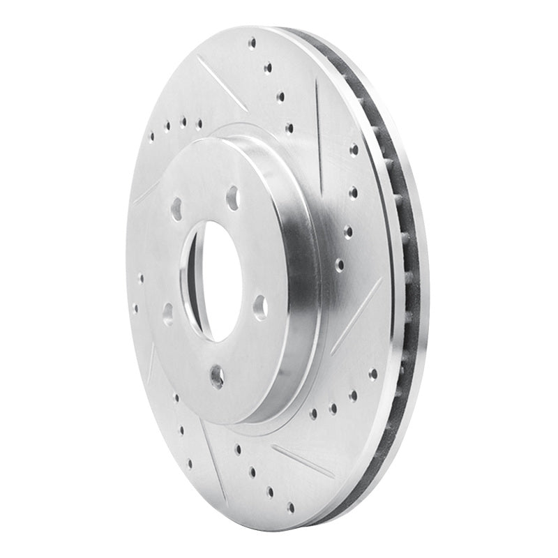 R1 05-12 Ford Escape Front Right Drilled & Slotted Silver Brake Rotor-Brake Rotors - Slot & Drilled-Grocery Getter Performance