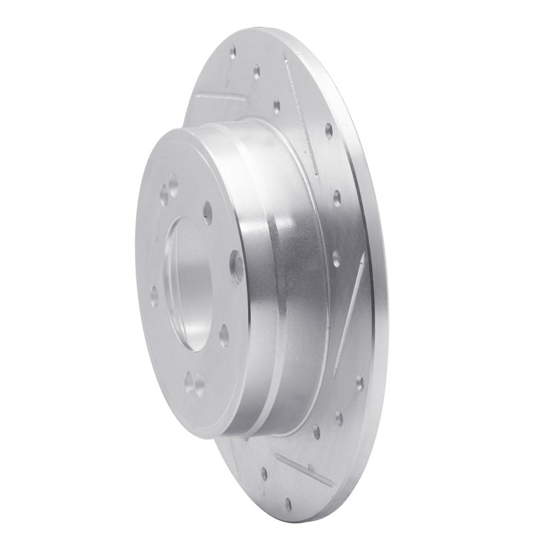 R1 05-20 Hyundai TUCSON Rear Right Drilled & Slotted Silver Brake Rotor-Brake Rotors - Slot & Drilled-Grocery Getter Performance