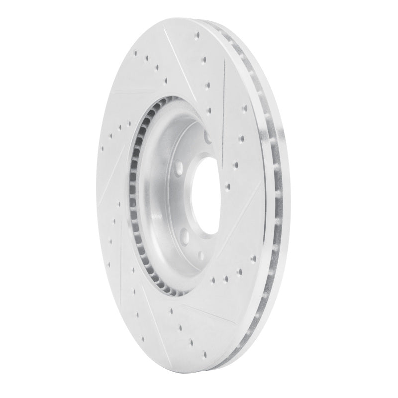 R1 06-07 Mazda 6 Front Left Drilled & Slotted Silver Brake Rotor-Brake Rotors - Slot & Drilled-Grocery Getter Performance