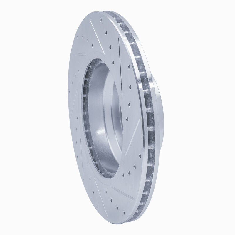 R1 06-12 BMW 330XI Front Left Drilled & Slotted Silver Brake Rotor-Brake Rotors - Slot & Drilled-Grocery Getter Performance