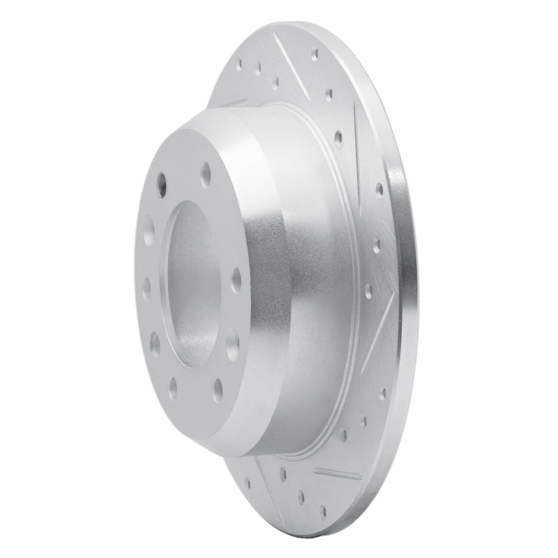 R1 06-14 Hyundai Entourage Rear Right Drilled & Slotted Silver Brake Rotor-Brake Rotors - Slot & Drilled-Grocery Getter Performance