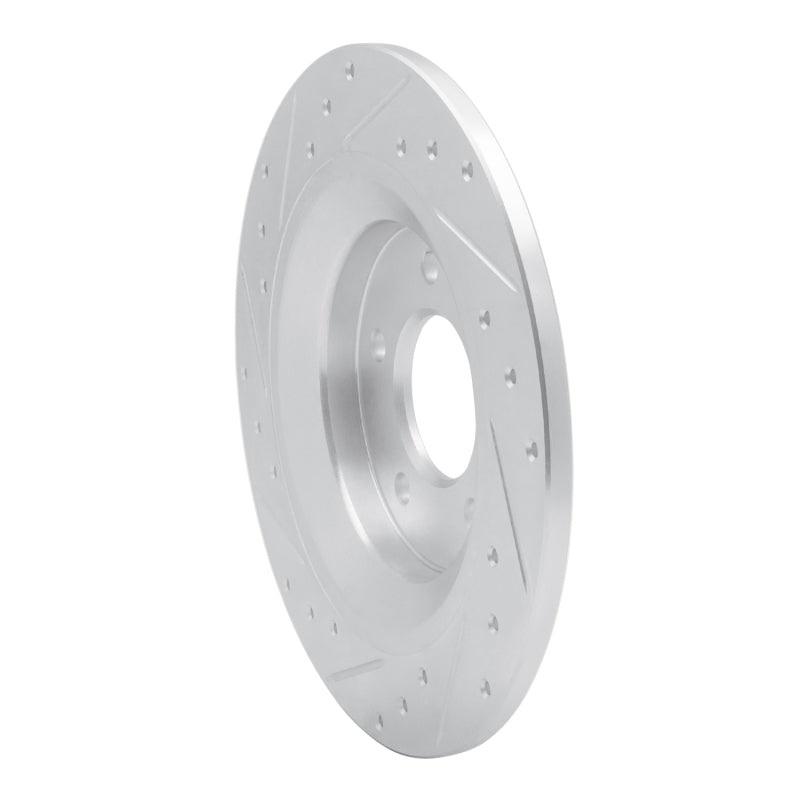 R1 06-15 Mazda 5 Rear Right Drilled & Slotted Silver Brake Rotor-Brake Rotors - Slot & Drilled-Grocery Getter Performance