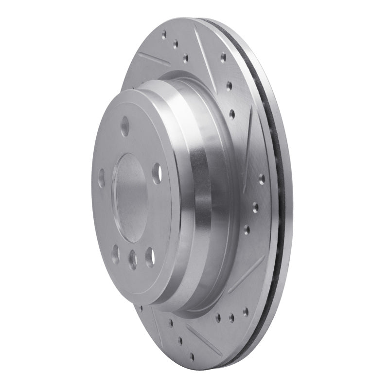 R1 06-20 BMW 420i (Mexico) Rear Right Drilled & Slotted Silver Brake Rotor-Brake Rotors - Slot & Drilled-Grocery Getter Performance