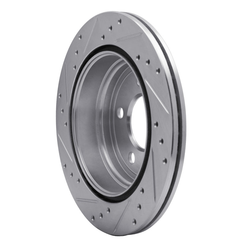 R1 06-20 BMW 420i (Mexico) Rear Right Drilled & Slotted Silver Brake Rotor-Brake Rotors - Slot & Drilled-Grocery Getter Performance