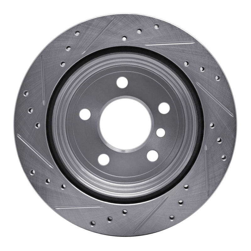 R1 06-20 BMW 420i (Mexico) Rear Right Drilled & Slotted Silver Brake Rotor-Brake Rotors - Slot & Drilled-Grocery Getter Performance