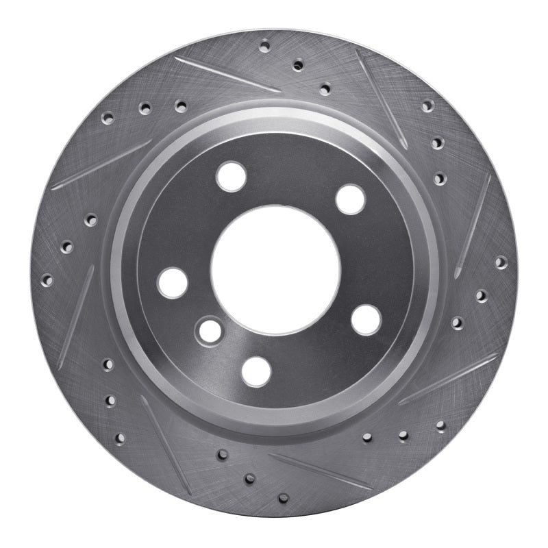 R1 06-20 BMW 420i (Mexico) Rear Right Drilled & Slotted Silver Brake Rotor-Brake Rotors - Slot & Drilled-Grocery Getter Performance