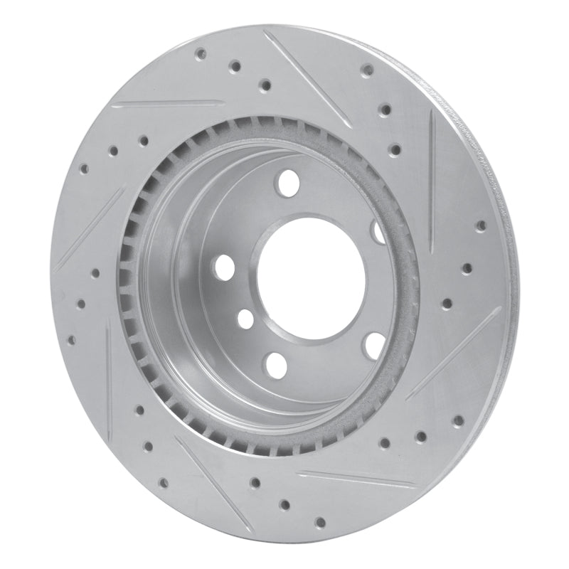 R1 06-21 BMW 220i (Mexico) Rear Left Drilled & Slotted Silver Brake Rotor-Brake Rotors - Slot & Drilled-Grocery Getter Performance