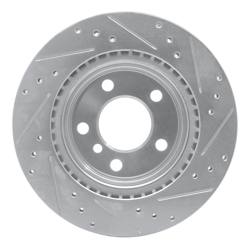 R1 06-21 BMW 220i (Mexico) Rear Left Drilled & Slotted Silver Brake Rotor-Brake Rotors - Slot & Drilled-Grocery Getter Performance