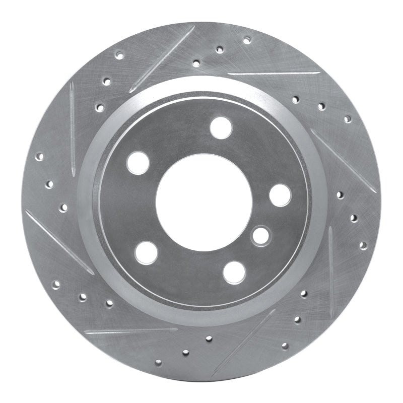 R1 06-21 BMW 220i (Mexico) Rear Left Drilled & Slotted Silver Brake Rotor-Brake Rotors - Slot & Drilled-Grocery Getter Performance