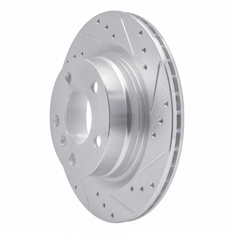 R1 06-21 BMW 230I Rear Right Drilled & Slotted Silver Brake Rotor-Brake Rotors - Slot & Drilled-Grocery Getter Performance