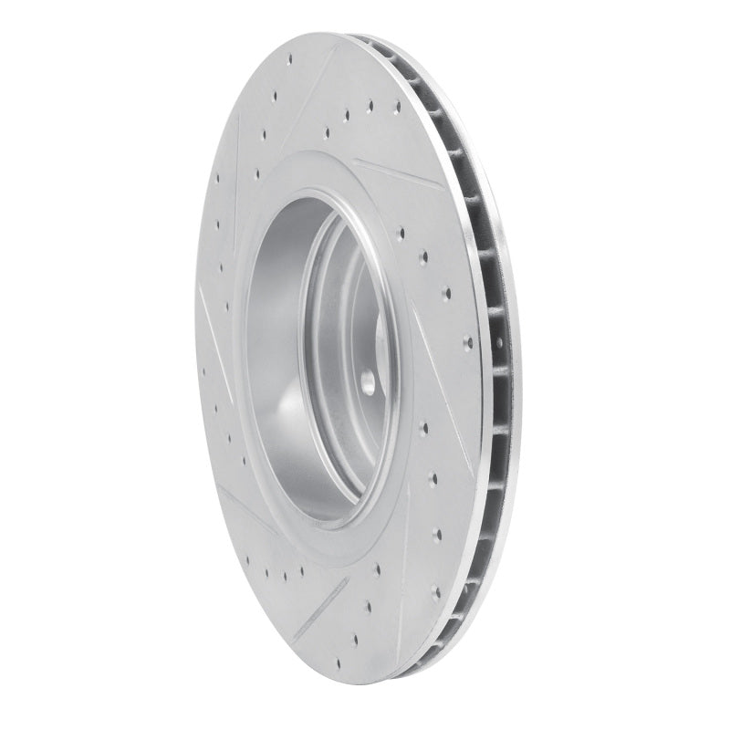 R1 07-08 BMW ALPINA B7 Rear Right Drilled & Slotted Silver Brake Rotor-Brake Rotors - Slot & Drilled-Grocery Getter Performance