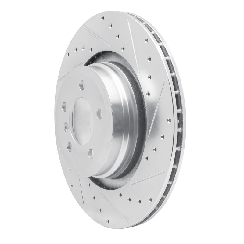 R1 07-08 BMW ALPINA B7 Rear Right Drilled & Slotted Silver Brake Rotor-Brake Rotors - Slot & Drilled-Grocery Getter Performance