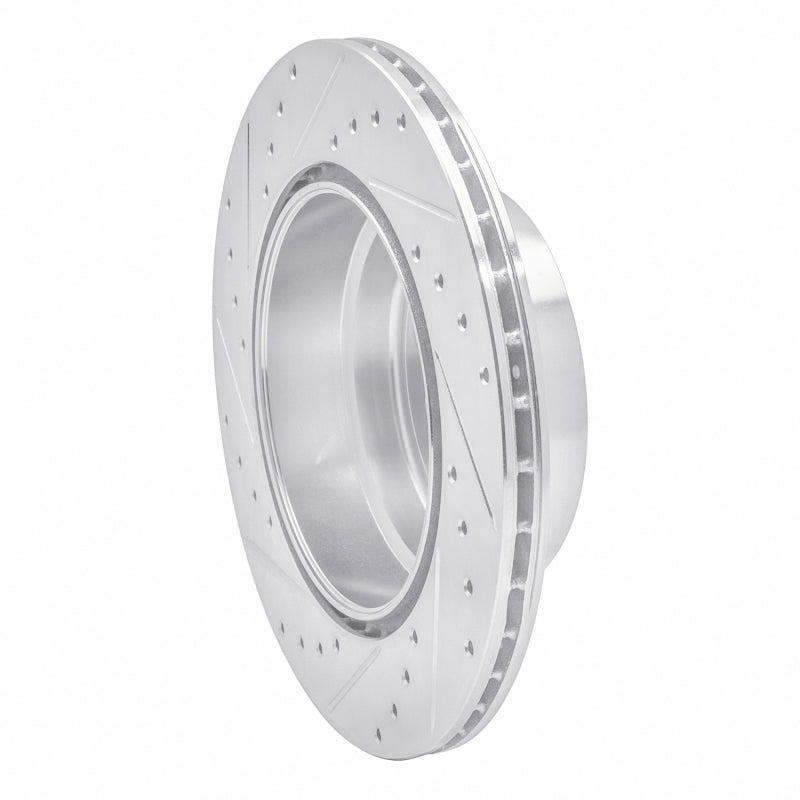 R1 07-19 BMW X6 Rear Right Drilled & Slotted Silver Brake Rotor-Brake Rotors - Slot & Drilled-Grocery Getter Performance
