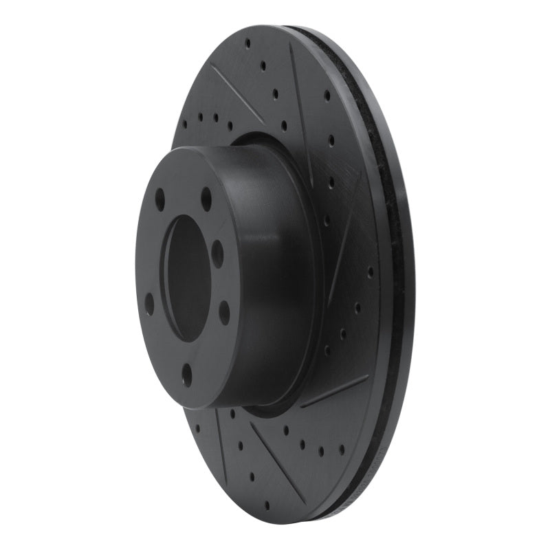 R1 07-21 BMW 220i (Mexico) Front Right Drilled & Slotted Black Brake Rotor-Brake Rotors - Slot & Drilled-Grocery Getter Performance