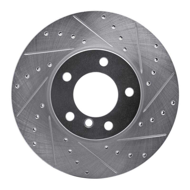 R1 07-21 BMW 228I Front Right Drilled & Slotted Silver Brake Rotor-Brake Rotors - Slot & Drilled-Grocery Getter Performance