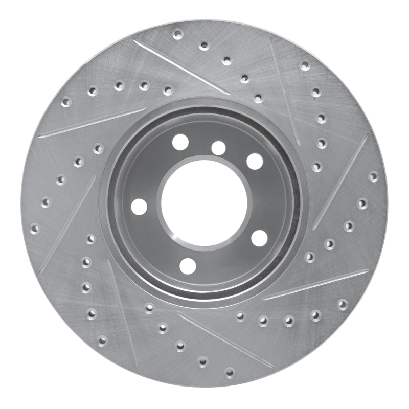 R1 07-21 BMW 228I xDrive Front Left Drilled & Slotted Silver Brake Rotor-Brake Rotors - Slot & Drilled-Grocery Getter Performance