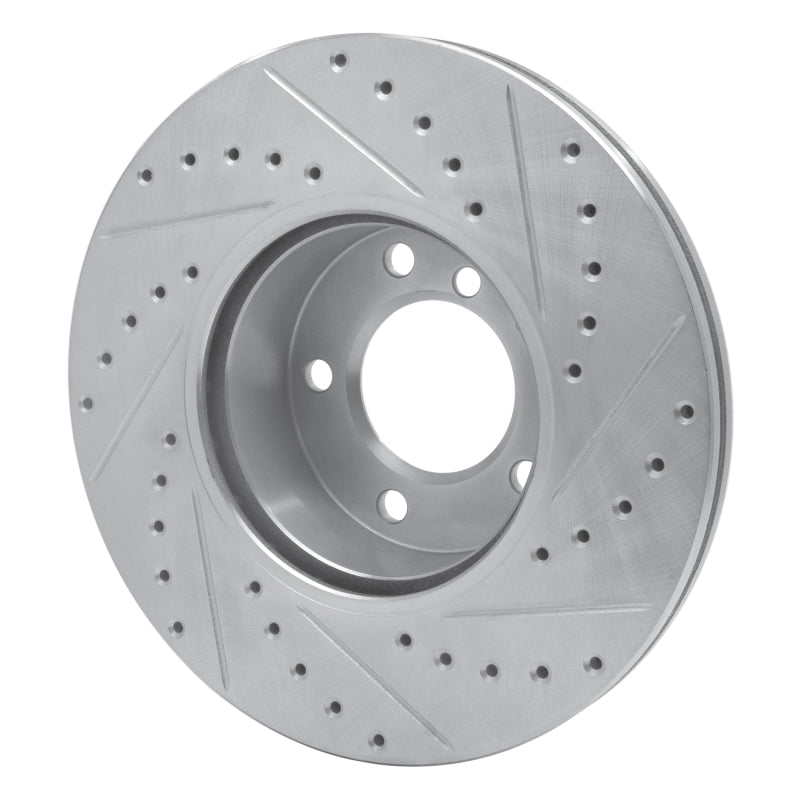 R1 07-21 BMW 228I xDrive Front Left Drilled & Slotted Silver Brake Rotor-Brake Rotors - Slot & Drilled-Grocery Getter Performance