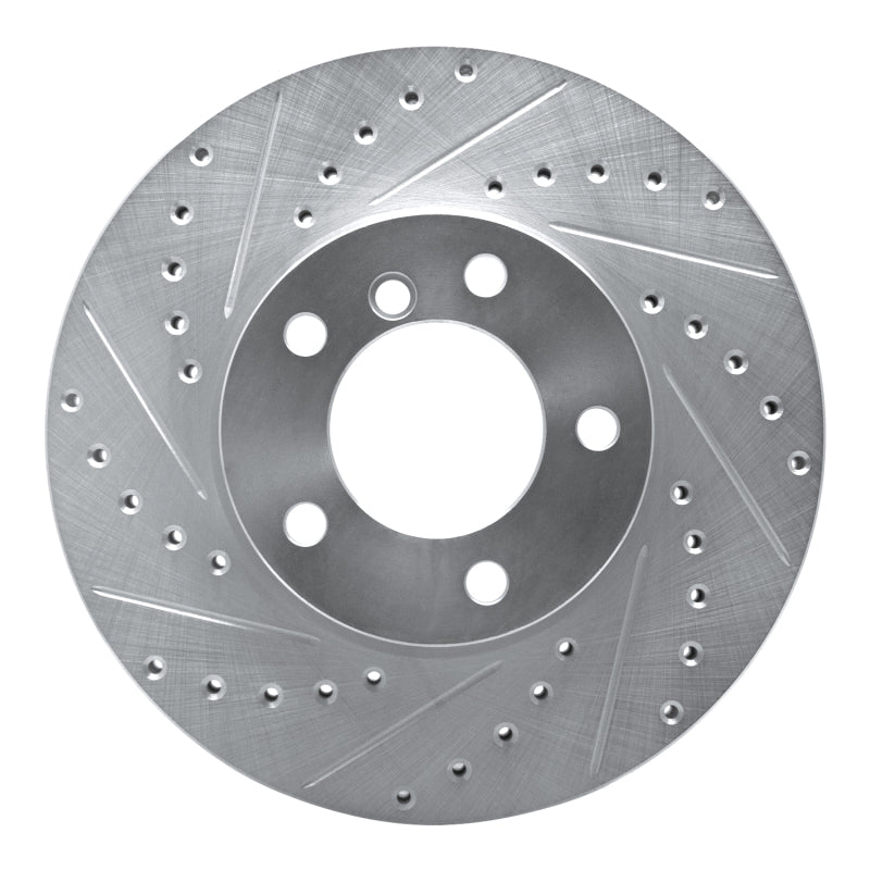 R1 07-21 BMW 228I xDrive Front Left Drilled & Slotted Silver Brake Rotor-Brake Rotors - Slot & Drilled-Grocery Getter Performance