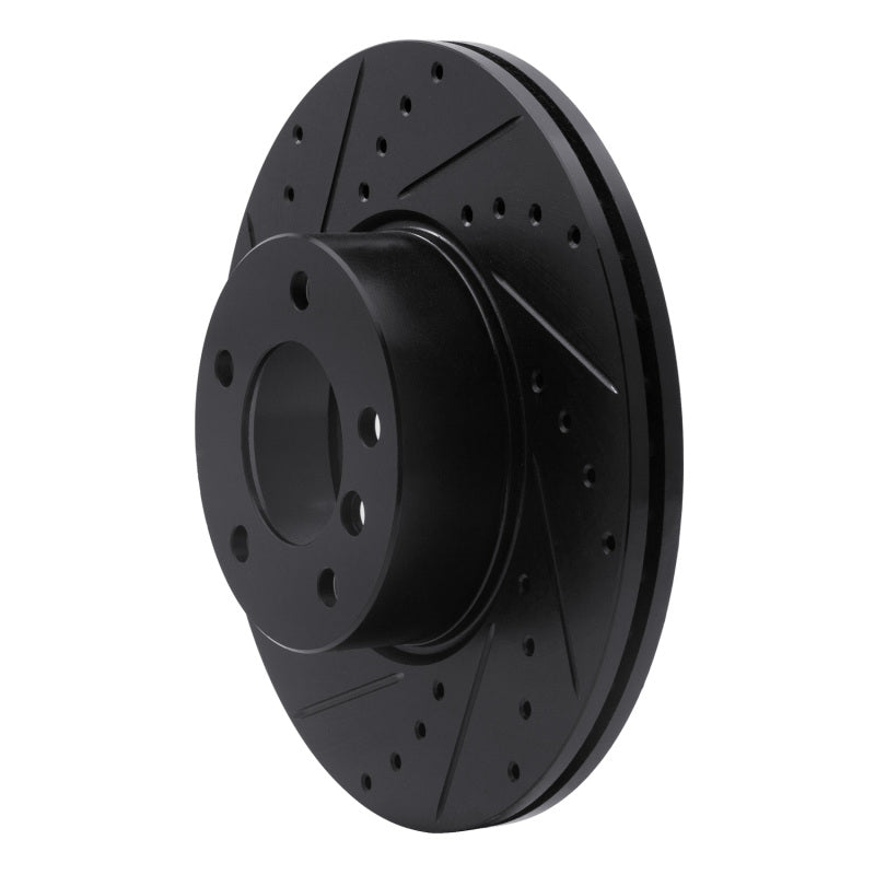R1 07-21 BMW 430I xDrive Front Left Drilled & Slotted Black Brake Rotor-Brake Rotors - Slot & Drilled-Grocery Getter Performance