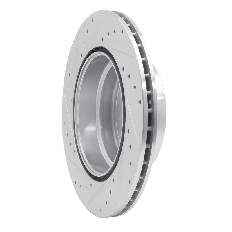R1 08-13 BMW 135I Rear Right Drilled & Slotted Silver Brake Rotor-Brake Rotors - Slot & Drilled-Grocery Getter Performance