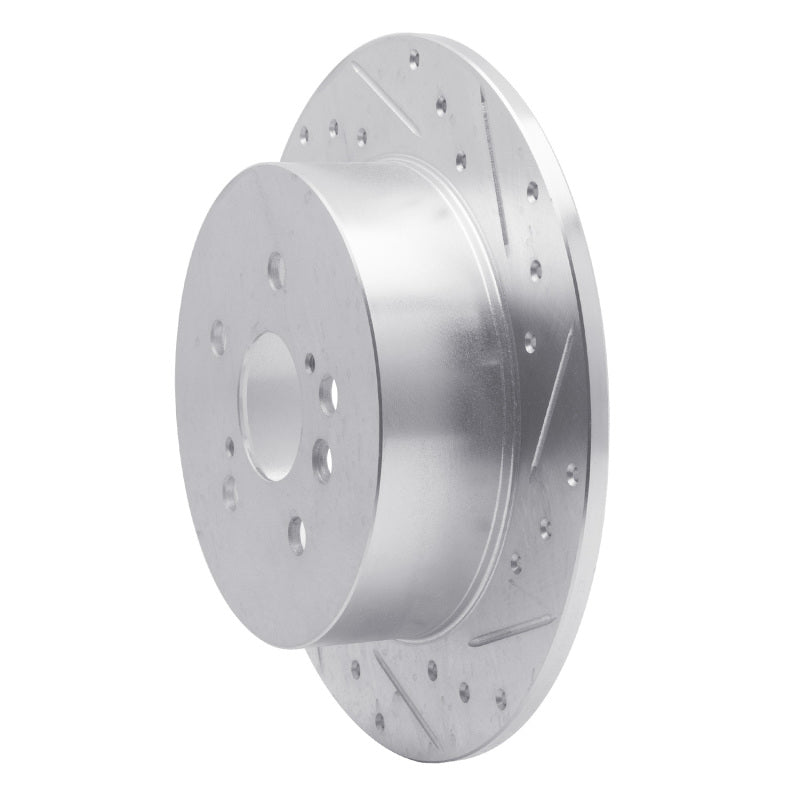 R1 08-13 Toyota Highlander Rear Right Drilled & Slotted Silver Brake Rotor-Brake Rotors - Slot & Drilled-Grocery Getter Performance
