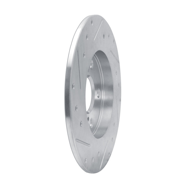 R1 08-18 Pontiac Vibe Rear Left Drilled & Slotted Silver Brake Rotor-Brake Rotors - Slot & Drilled-Grocery Getter Performance