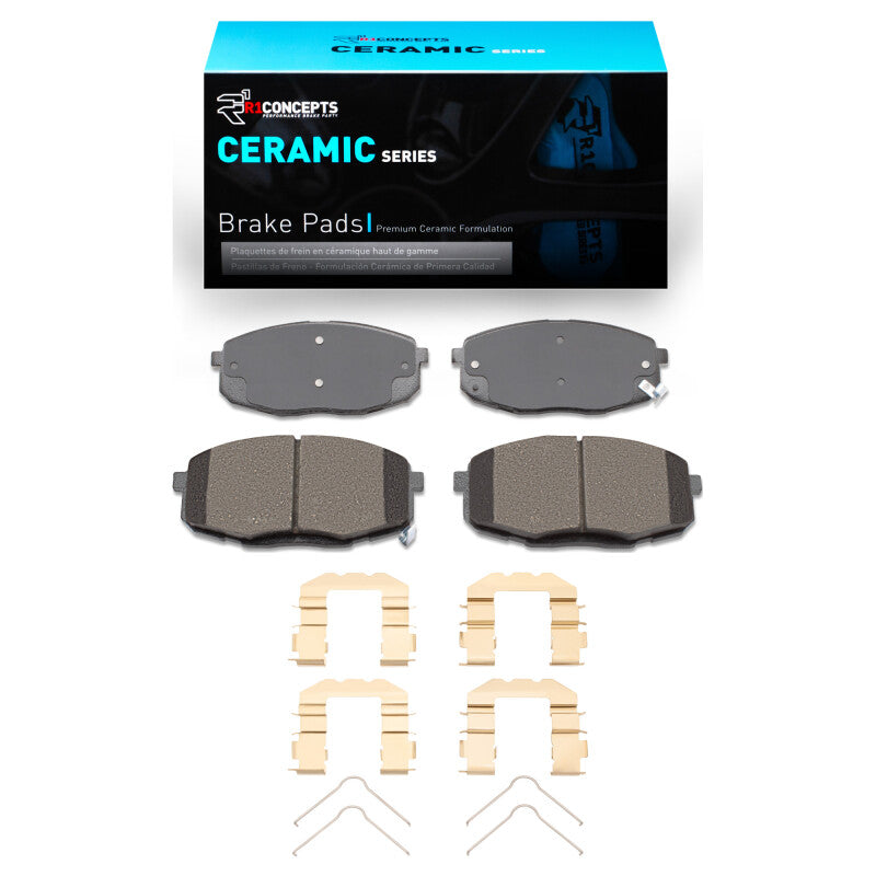 R1 09-13 Hyundai Elantra Front Ceramic Pads & Hardware Kit-Brake Pads - OE-Grocery Getter Performance