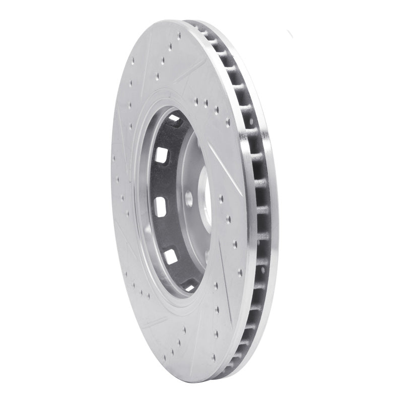 R1 09-15 Toyota Venza Front Right Drilled & Slotted Silver Brake Rotor-Brake Rotors - Slot & Drilled-Grocery Getter Performance