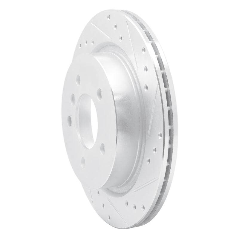 R1 09-16 BMW Z4 Rear Right Drilled & Slotted Silver Brake Rotor-Brake Rotors - Slot & Drilled-Grocery Getter Performance