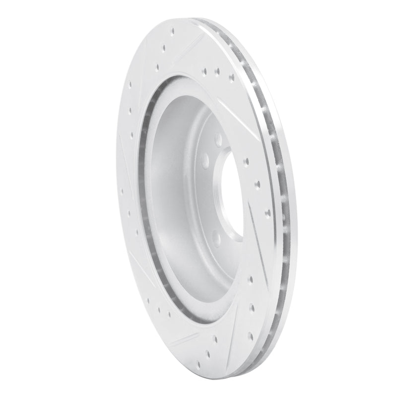 R1 09-16 BMW Z4 Rear Right Drilled & Slotted Silver Brake Rotor-Brake Rotors - Slot & Drilled-Grocery Getter Performance