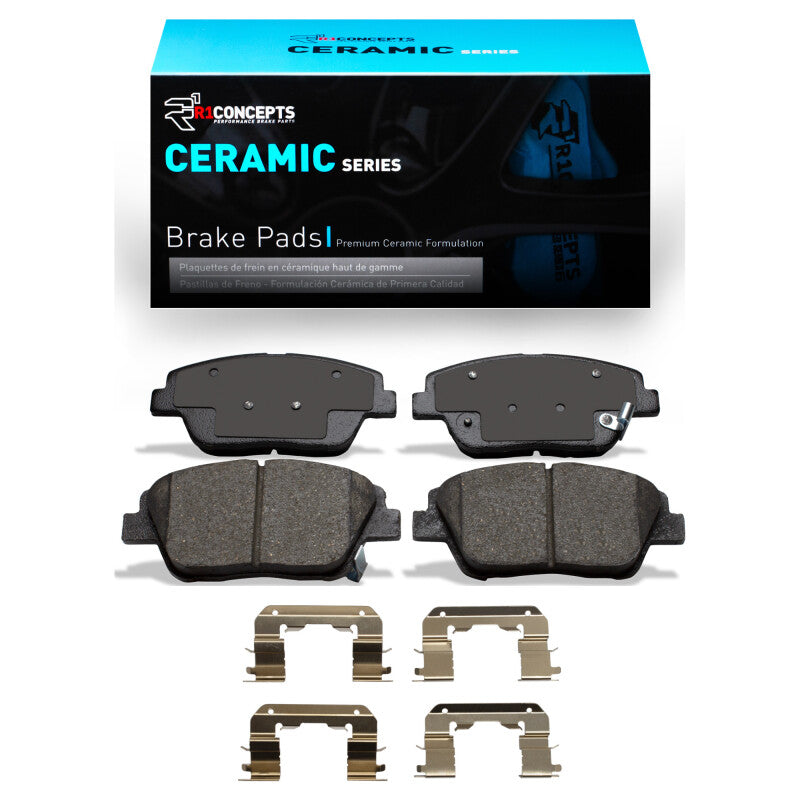 R1 09-16 Hyundai Sonata Front Ceramic Brake Pads & Hardware Kit-Brake Pads - OE-Grocery Getter Performance