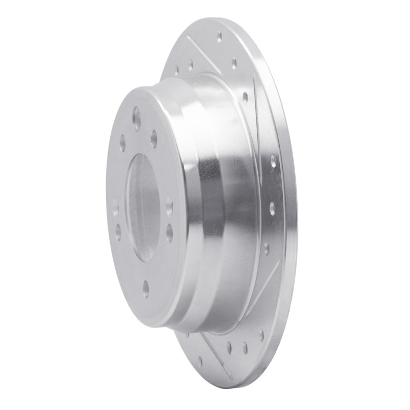 R1 09-16 Hyundai TUCSON Rear Right Drilled & Slotted Silver Brake Rotor-Brake Rotors - Slot & Drilled-Grocery Getter Performance