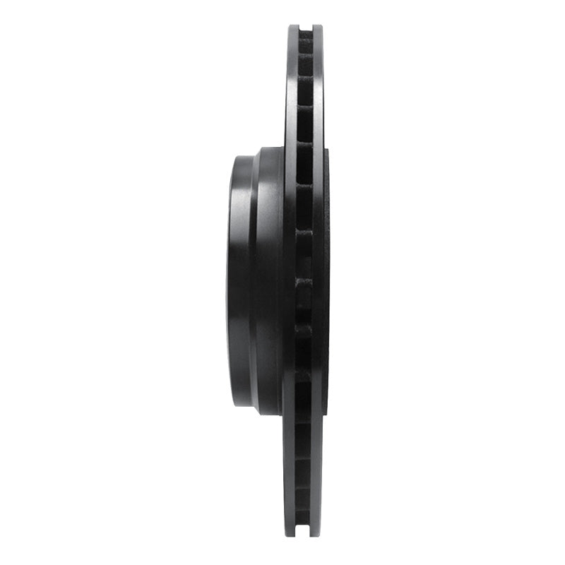 R1 09-19 BMW 750LI Rear Left Drilled & Slotted Black Brake Rotor-Brake Rotors - Slot & Drilled-Grocery Getter Performance