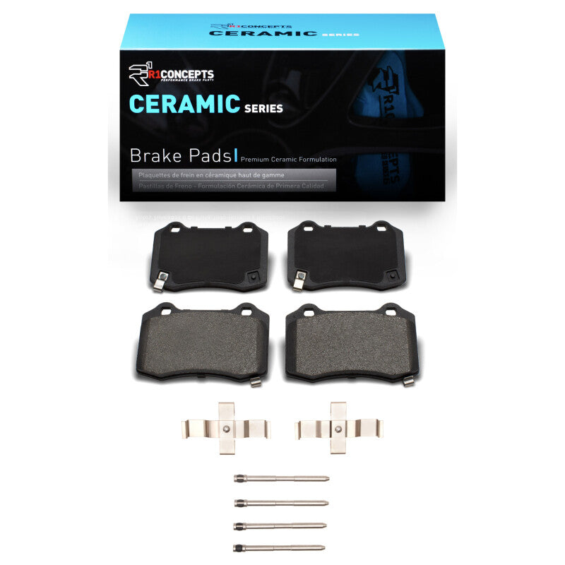 R1 10-16 Hyundai Genesis Coupe Rear Ceramic Brake Pads & Hardware Kit-Brake Pads - OE-Grocery Getter Performance