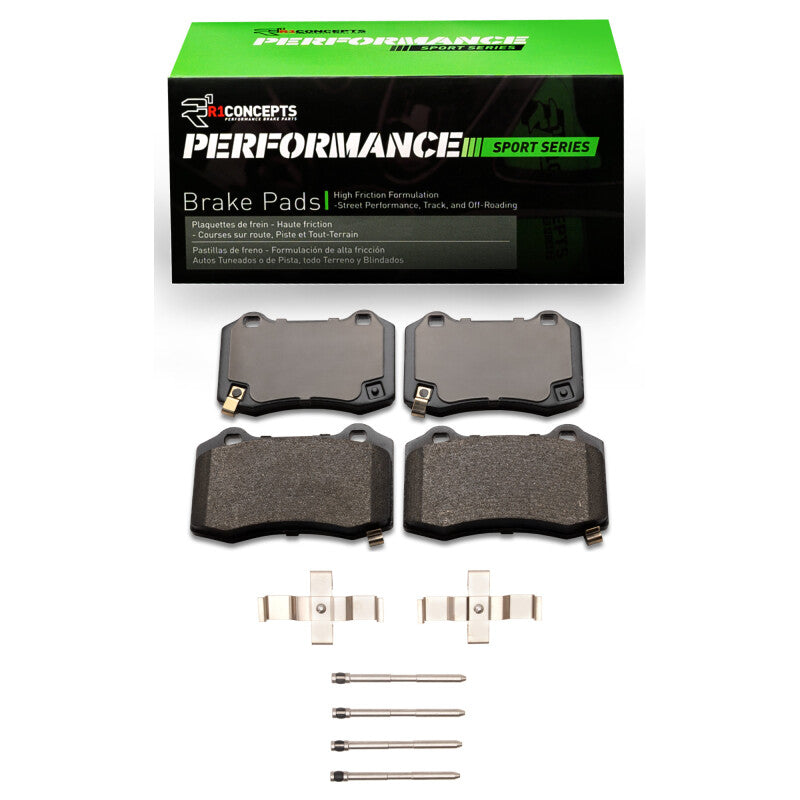 R1 10-16 Hyundai Genesis Coupe Rear Performance Sport Pads & Hardware Kit-Brake Pads - Performance-Grocery Getter Performance
