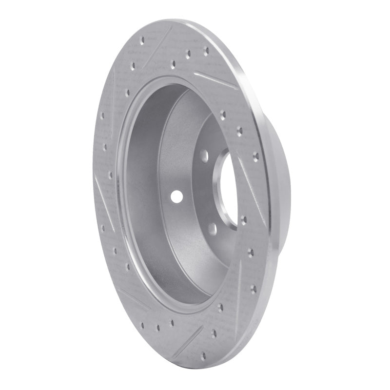 R1 10-21 Hyundai Santa Fe Rear Right Drilled & Slotted Silver Brake Rotor-Brake Rotors - Slot & Drilled-Grocery Getter Performance