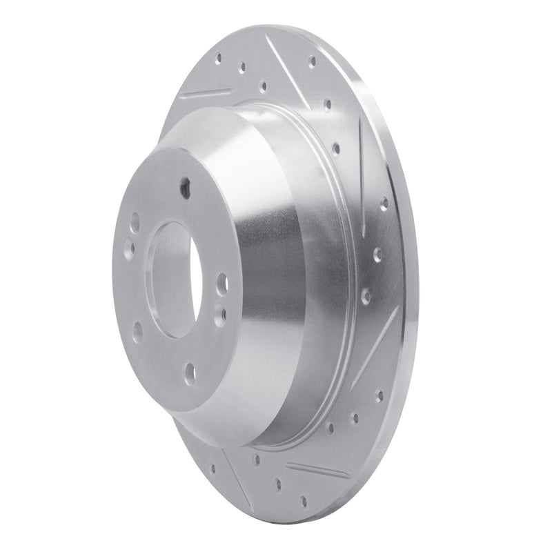 R1 10-21 Hyundai Santa Fe Rear Right Drilled & Slotted Silver Brake Rotor-Brake Rotors - Slot & Drilled-Grocery Getter Performance