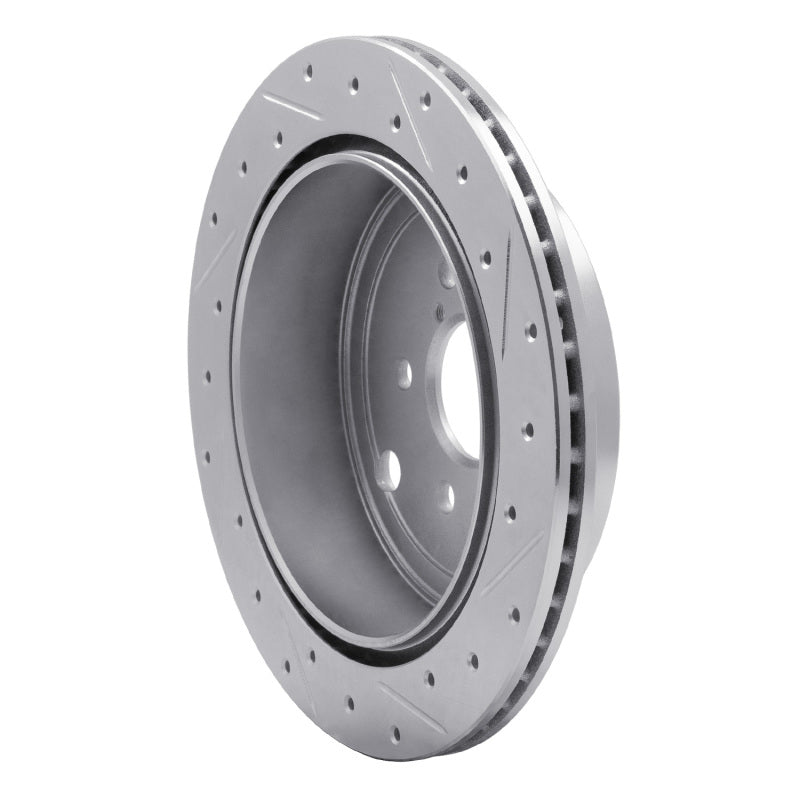 R1 10-25 Scion FR-S Rear Left Drilled & Slotted Silver Brake Rotor-Brake Rotors - Slot & Drilled-Grocery Getter Performance