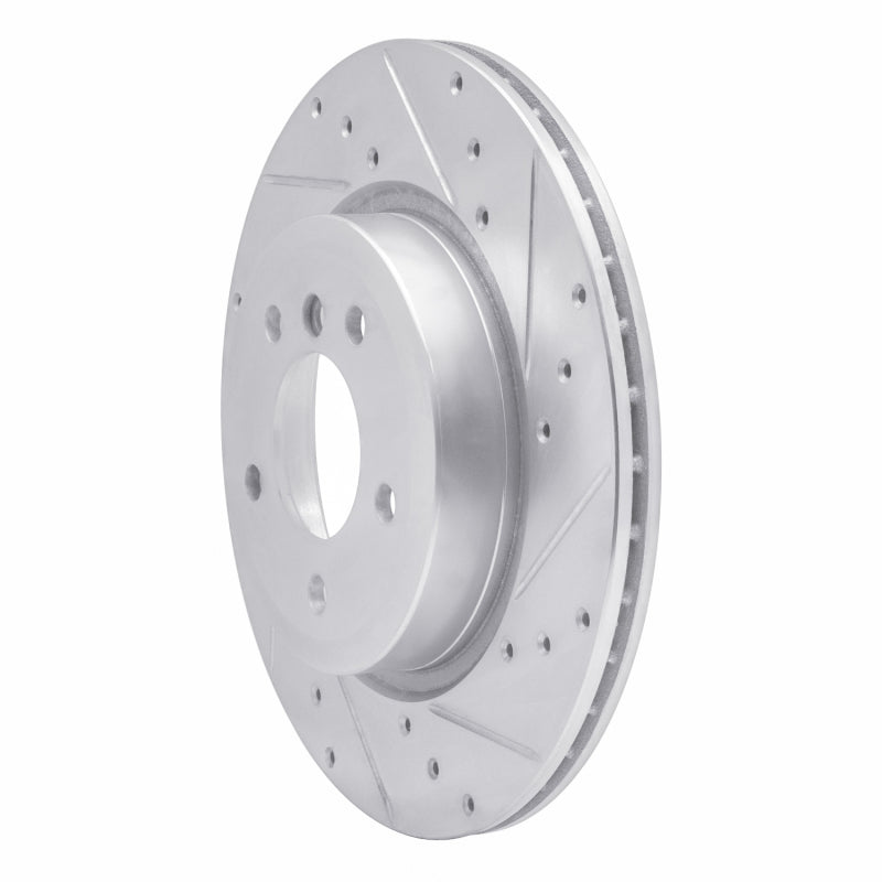 R1 11-16 BMW Z4 Rear Right Drilled & Slotted Silver Brake Rotor-Brake Rotors - Slot & Drilled-Grocery Getter Performance